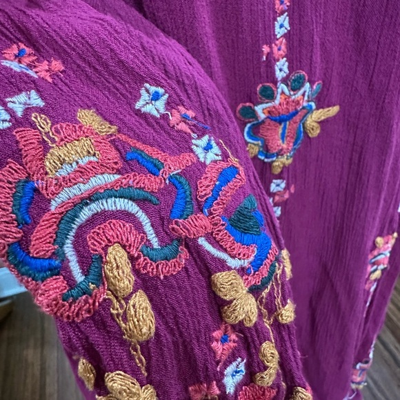 Free People Pink Embellished Long Sleeve Sundress - Picture 2 of 5